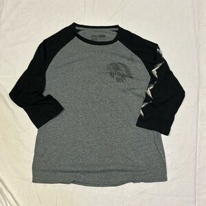 Vans Off the Wall Men’s Custom Gray Raglan Baseball T-Shirt XL